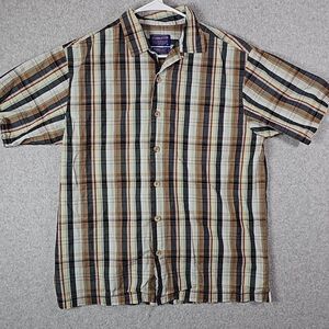 Pendleton Loop Collar Shirt Bamboo Shirt Large Camp  VRG